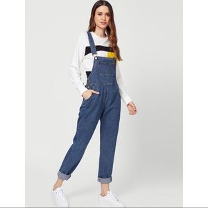 Pocket Denim Overalls